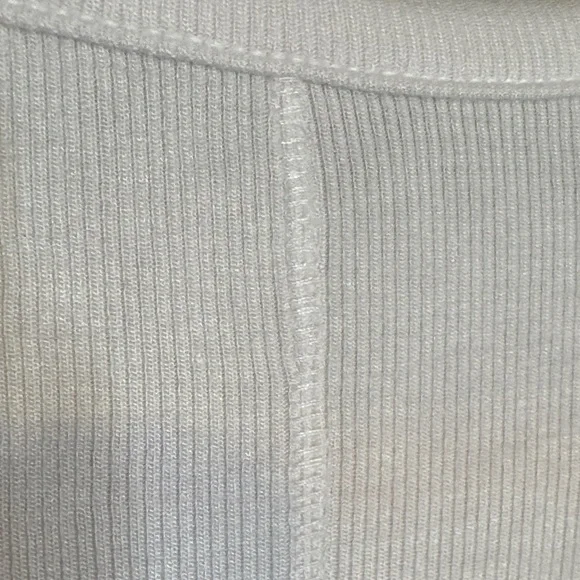 Nuuds White Short Sleeve Slinky Rib White Tee XL NWT - Picture 7 of 10